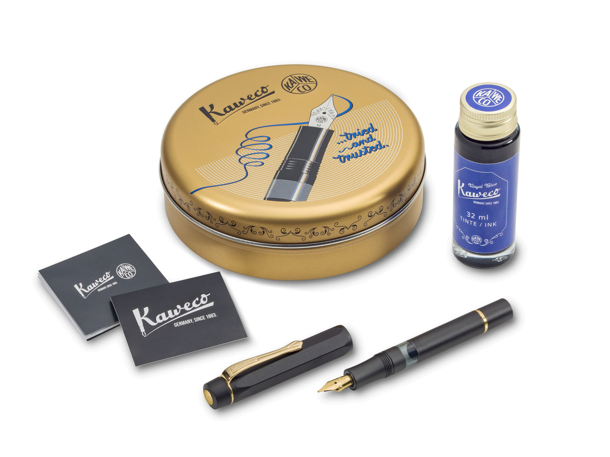 Kaweco PISTON SPORT AL Starter Set Black/Gold