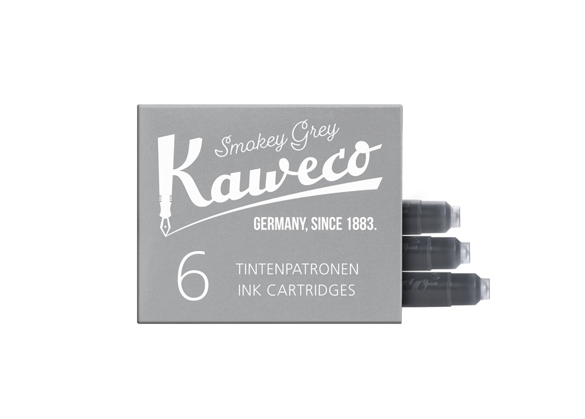 Kaweco Ink Cartridges 6-Pack Smokey Grey