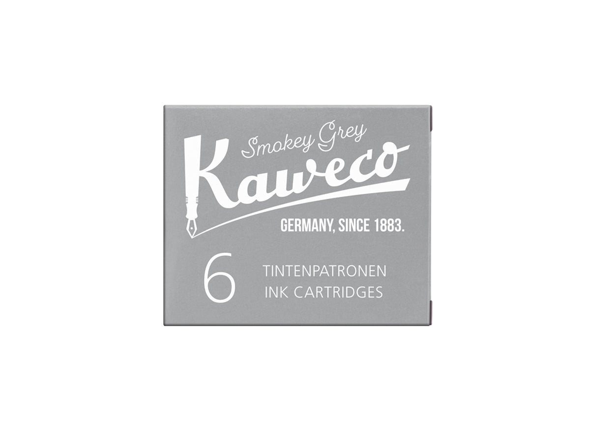 Kaweco Ink Cartridges 6-Pack Smokey Grey